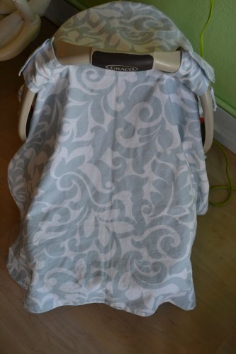 Blue & White Carseat Canopy