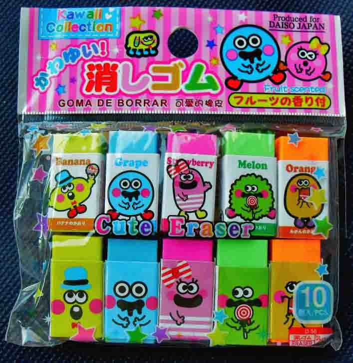 Fruit Scented Eraser Mini Rubber 10pcs
