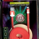 IEDGE GRN 6' CHRG/SYNC CBLE: IPAD,IPHONE (RED)