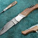 Astonishing Custom Hand Made Marvelous Damascus Steel Folding Knife (HK-276)