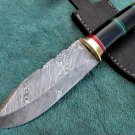 Astonishing Custom Hand Made Marvelous Damascus Steel Hunting Knife (HK-27-2)