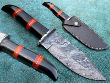 Astonishing Custom Hand Made Marvelous Damascus Steel Hunting Knife (HK-25-2)