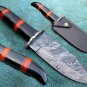 Astonishing Custom Hand Made Marvelous Damascus Steel Hunting Knife (HK-25-2)