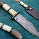 Astonishing Custom Hand Made Marvelous Damascus Steel Hunting Knife (HK-25)