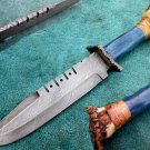 Astonishing Custom Hand Made Damascus Steel Hunting Bowie Knife (HK-266)