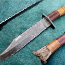 Astonishing Custom Hand Made Damascus Steel Hunting Bowie Knife (HK-268)