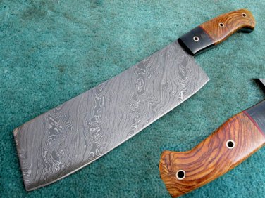 Astonishing Custom Hand Made Marvelous Damascus Steel Full Tang Kitchen/Chef's Cleaver (HK 280)