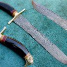 Astonishing Custom Hand Made Damascus Steel Hunting Bowie Knife (HK-265)