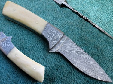 Astonishing Custom Hand Made Damascus Steel Hunting Knife (HK-257)