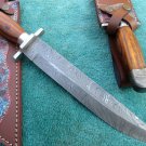 BEAUTIFUL CUSTOM MADE HANDMADE  DAMASCUS STEEL HUNTING BOWIE KIFE