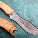 HANDMADE CUSTOM MANUFACTURED BEAUTIFUL DAMASCUS STEEL TRACKER KNIFE