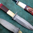 HANDMADE BEAUTIFUL CUSTOM MANUFACTURED DAMASCUS STEEL HUNTING DAGGER KNIFE