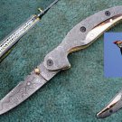 HANDMADE CUSTOM MANUFACTURED WCHSK DAMASCUS STEEL FOLDING KNIFE (HK-469)