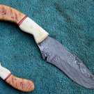 HANDMADE CUSTOM MADE CUSTOM DAMASCUS STEEL SKINNING KNIFE (HK-313)