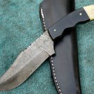 WCHSK FULL TANG CUSTOM HANDMADE BEAUTIFUL DAMASCUS STEEL SKINNING KNIFE