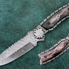 HANDMADE CUSTOM MANUFACTURED WCHSK DAMASCUS STEEL FULL TANG HUNTING KNIFE
