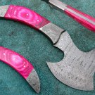 ONE OF A KIND CUSTOM MANUFACTURED DAMASCUS STEEL FULL TANG  AXE KNIFE (HK-413)