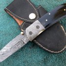 WCHSK BEAUTIFUL HANDMADE CUSTOM MANUFACTURED DAMASCUS STEEL POCKET KNIFE (HK-411
