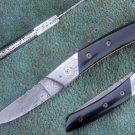 HANDMADE CUSTOM MADE BEAUTIFUL DAMASCUS STEEL FOLDING KNIFE  (HK- 496)