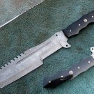 HANDMADE CUSTOM MADE DAMASCUS STEEL FULL TANG TRACKER KNIFE (HK-318)