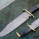 HANDMADE CUSTOM MANUFACTURED DAMASCUS STEEL HUNTING RAMBO BOWIE KNIFE ( HK-502)
