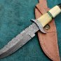 CUSTOM MADE BEAUTIFUL DAMASCUS STEEL HUNTING RARE BOWIE KNIFE