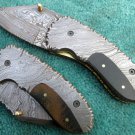 HANDMADE CUSTOM MANUFACTURED DAMASCUS STEEL FOLDING KNIFE (HK-203)