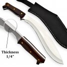 Custom Hand Made Superb 1/4" Thick D2 Tool Steel Gurkha Kukri Hunting Bowie Knife