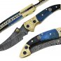 GORGEOUS CUSTOM HANDMADE DAMASCUS STEEL FOLDING POCKET KNIFE