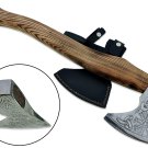 Hand Forged Axe , Handmade High Carbon Steel Viking Style Tomahawk Hunting Axe