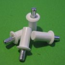 4pcs Plastic WHITE Buffer Fitting Cabinet Door Spring Pin Upper Lower Central METAL Axis Shaft