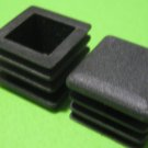 4pcs Square 25x25mm Black Plastic Legs End Caps Plug Tube Insert Chair/Table PFT103