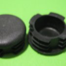 4pcs Round D36mm Black Plastic Legs End Caps Plug Tube Insert Chair/Table PFT102