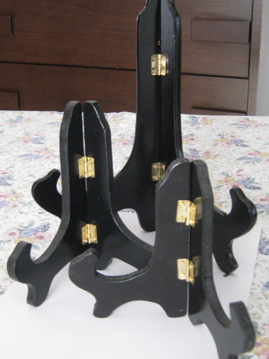 5inch Wooden Plate Stand Display Easel BLACK Holder Plate Bowl Photo Frame Painting