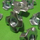 M8 Tee Nuts Wood Insert Four (4) Prongs Zinc Plated Blind Nut Captive