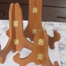 Plate Display Stand Wooden Easel GOLDEN BROWN Holder Plate Bowl Photo Frame Painting