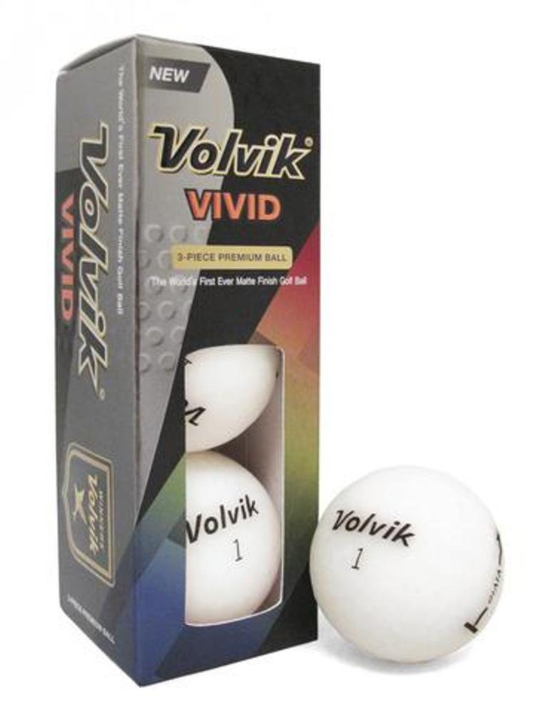 Volvik VIVID WHITE Golf Balls (3) .