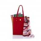JOY Morgano Leather Colorblock Tote with Power of RFID (RED)