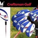 Golf USA  Flag Iron Headcovers (10) Right Handed