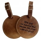 100% Leather Bag or Luggage Tag: Personalized (1) (One Side Engraving)