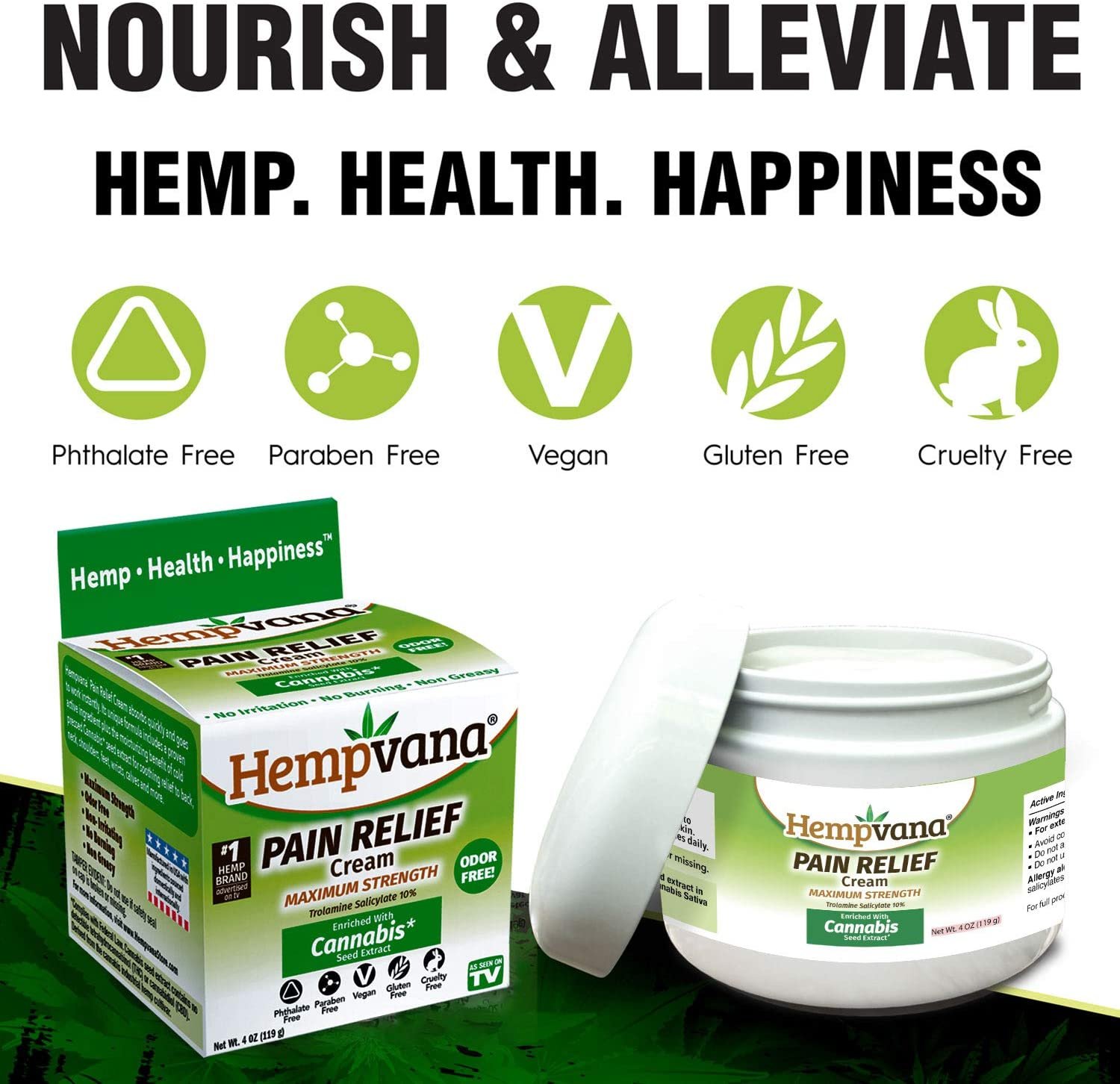 Hempvana Pain Relief Cream for Arthritis with The Hemp Cream