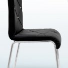 Chrome Modern Chair (Set of 4 Pcs) - Black T244