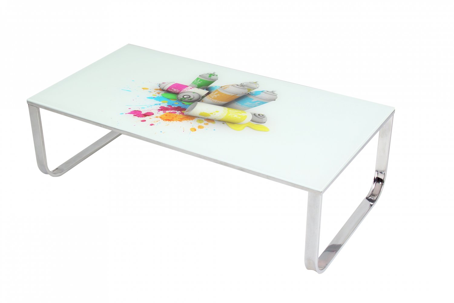 UCT198 Street Art Graffiti Paint Glass Coffee Table