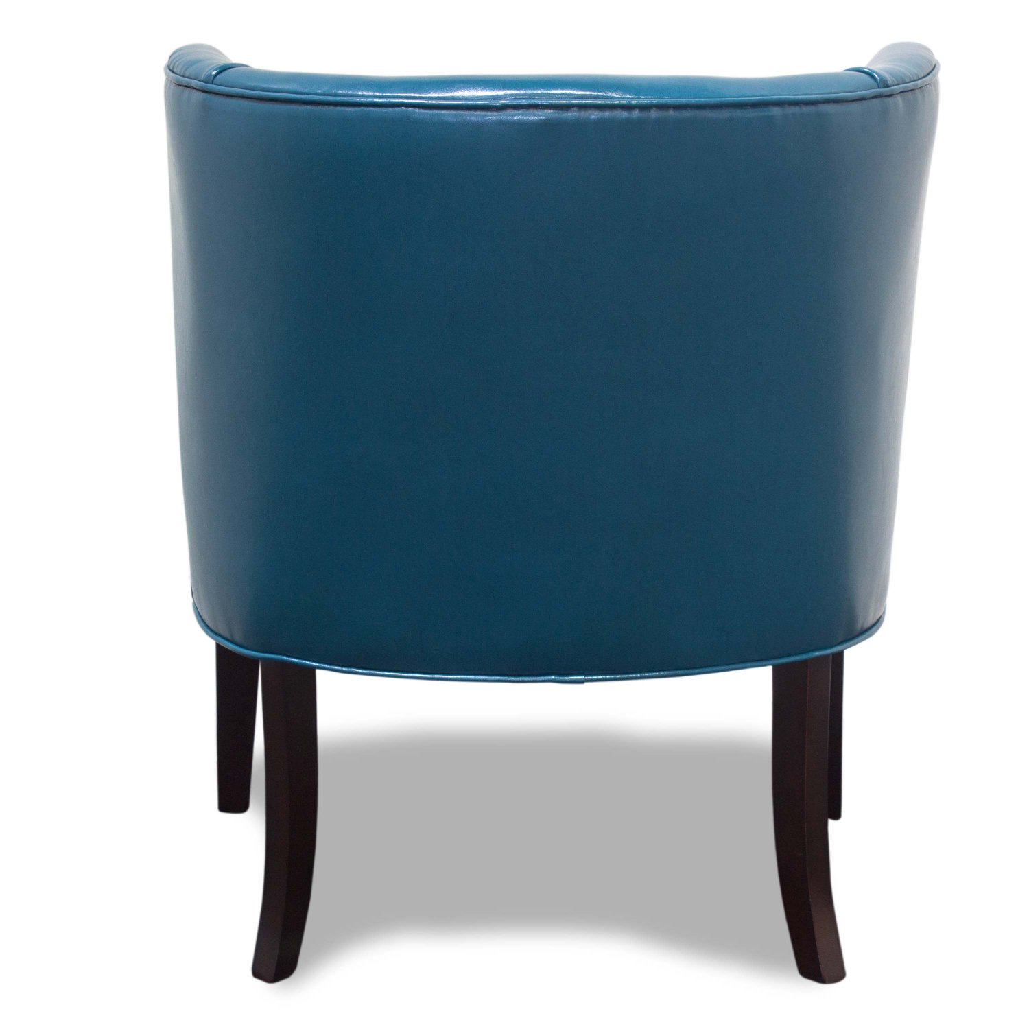 581 Blue Faux Leather Contemporary Living Room 2 Pcs Accent Chair