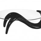 GT03 – Arched Curved Modern Glass Cocktail Charcoal Table