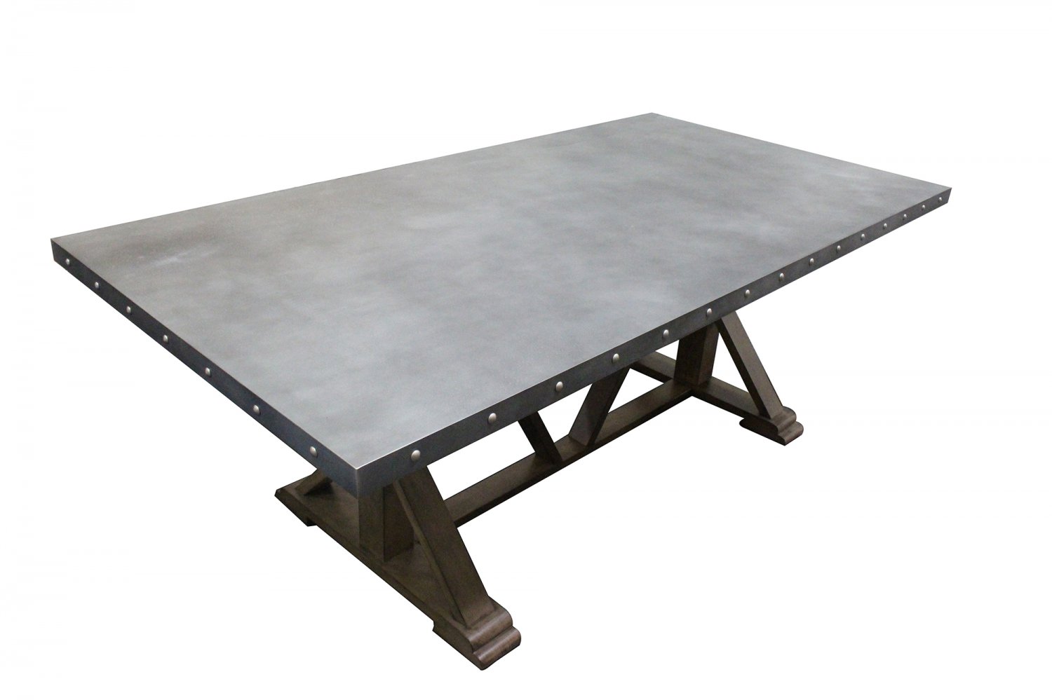 DX1521, Industrial Galvanized Rectangular Dining Table