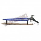 Lionheart Gunblade Sword Winged Final Fantasy VIII With Wooden Stand & Sheath