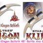 2 Pcs Star Trek Klingon Batleth 48" +  24" Star Trek Klingon Battle Axe