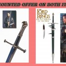 LORT Anduril Sword of Aragorn + Aragorn Strider Sword with knife from LOTR
