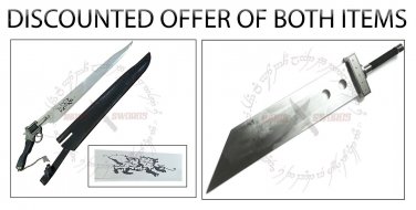 Functional Squall Gunblade Revolver Sword + Cloud Buster Strife Sword 52"